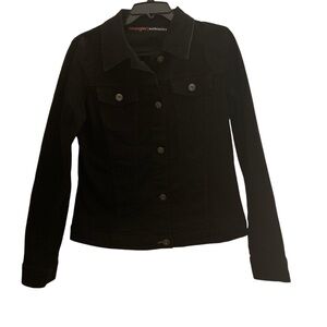 🛑SOLD Black Denim Jacket Women’s M. Wrangler Authentics Brand